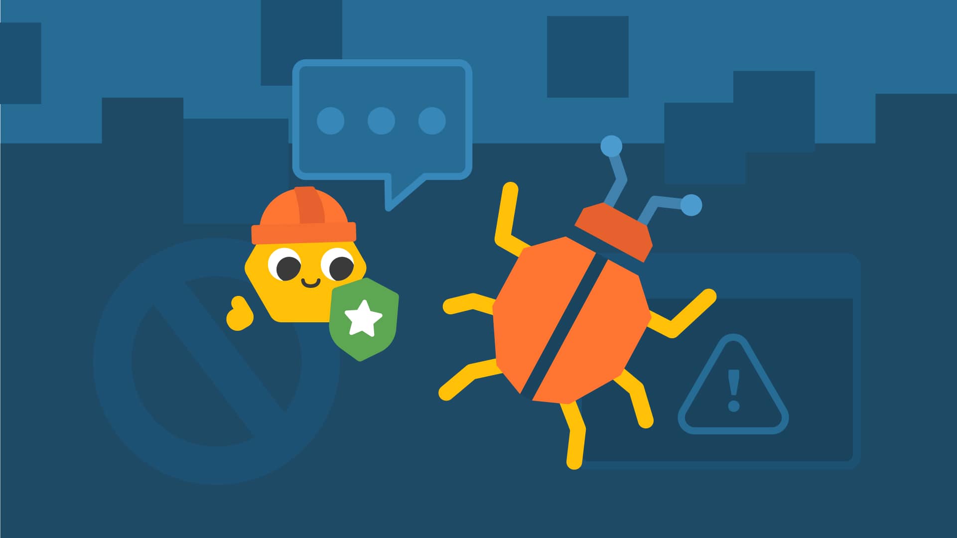 An illustration of digital footprint monster
